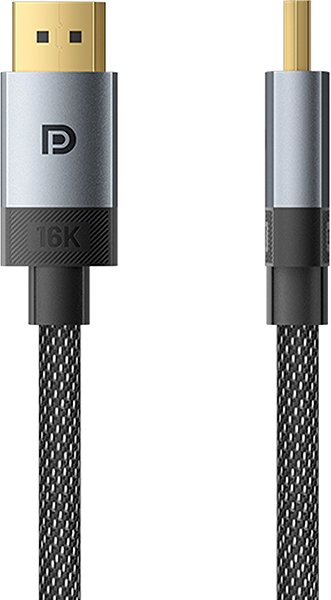 Video Cable Vention Cotton Braided DP 2.1 Male to Male 16K HD Cable 5M Gray Aluminum Alloy Type ...