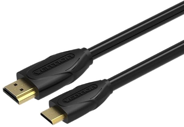 Videokábel Vention Mini HDMI to HDMI Cable 1.5m Black Oldalnézet