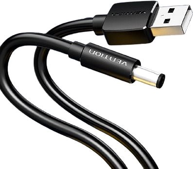 Stromkabel Vention USB to DC 5.5mm Power Cord 1M Black Tuning Fork Type ...