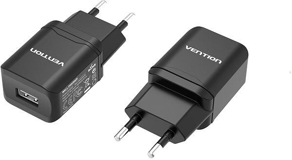 Netzladegerät Vention Smart USB Wall Charger 10.5W Black Screen