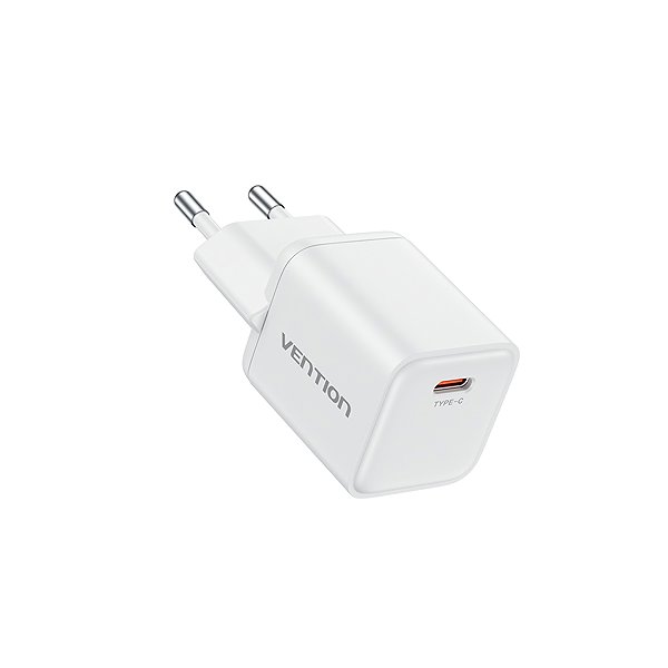 Wall Charger Vention 1-Port USB-C GaN Charger (45W) EU-Plug White ...