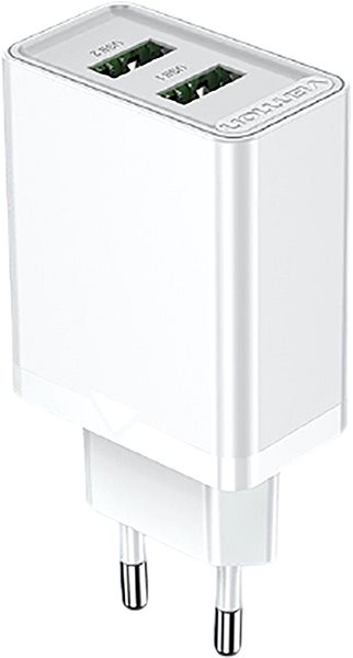Netzladegerät Vention 2-Port USB (A+A) Wall Charger (18 Watt + 18 Watt) White Screen