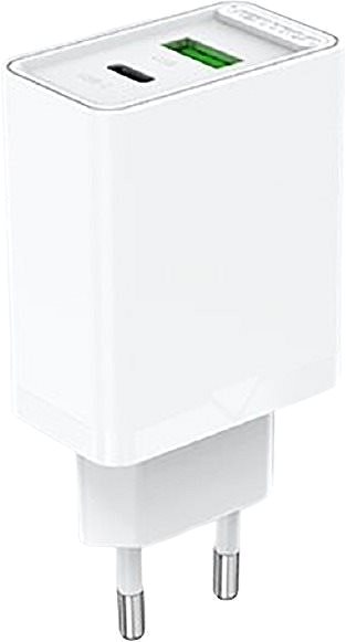 Netzladegerät Vention 2-Port USB (A+C) Wall Charger (18W + 20W PD) White Screen