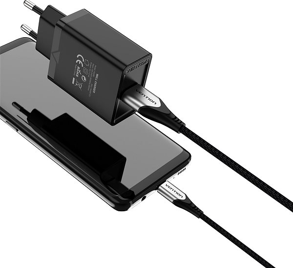 Netzladegerät Vention 1-port USB Wall Charger (12W) Black Mermale/Technologie