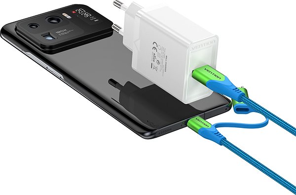 Netzladegerät Vention & Alza Charging Kit (18W + 2in1 USB-C/micro USB Cable 1m) Collaboration Type Mermale/Technologie