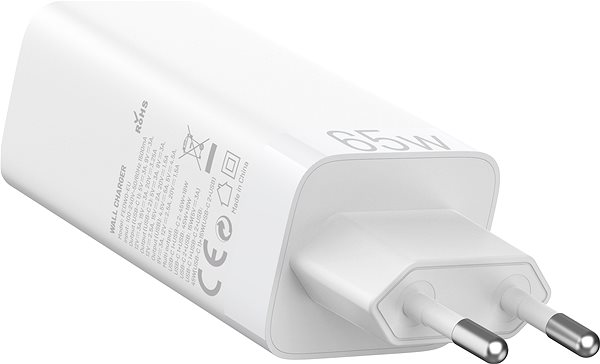 Зарядное устройство Vention 3-портовое зарядное устройство GaN (65 Вт USB-C / 30 Вт USB-C / 30 Вт USB) Белый ...