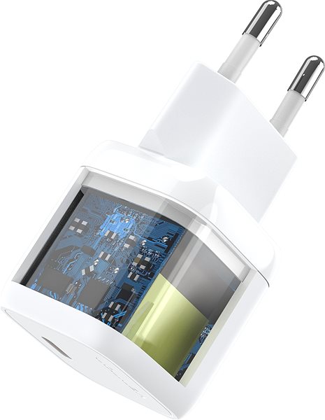 Netzladegerät Vention 1-port Stylish USB-C GaN Charger (30W) White ...
