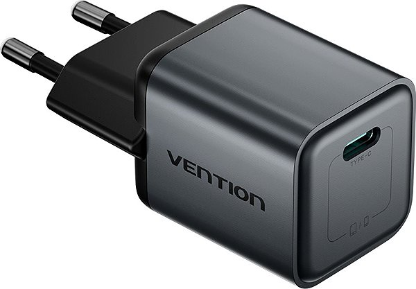 Wall Charger Vention 1-Port USB-C GaN Charger (20W) EU-Plug Gray ...