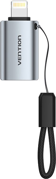 Adapter Vention USB-A Female to Lightning Male OTG Adapter Gray Aluminum Alloy Type ...