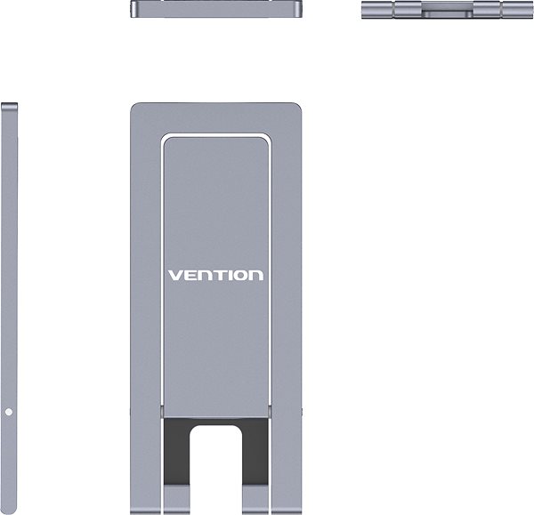 Telefontartó Vention Portable Cell Phone Stand Holder for Desk Gray Aluminium Alloy Type ...