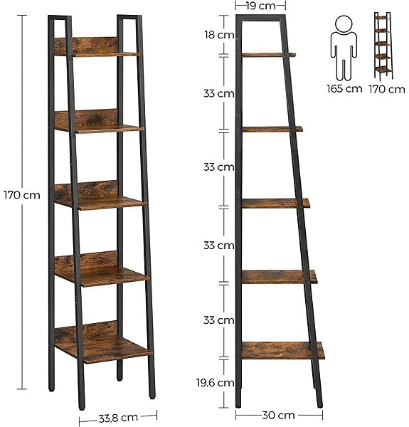Shelving Unit Vasagle Shelf 4 shelves narrow ...