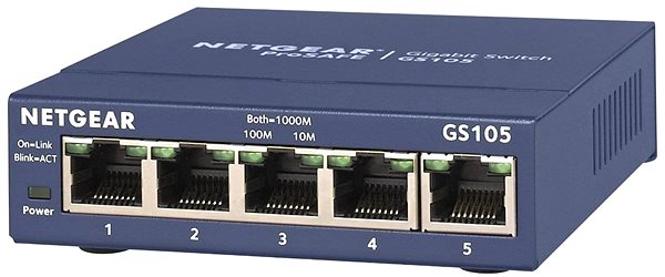 Switch Netgear GS105GE Anschlussmöglichkeiten (Ports)