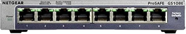 Switch Netgear GS108E Prosafe Plus Anschlussmöglichkeiten (Ports)