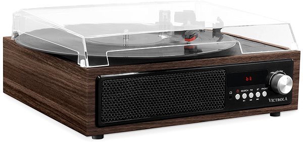 Turntable Victrola VTA-67, Brown Lateral view