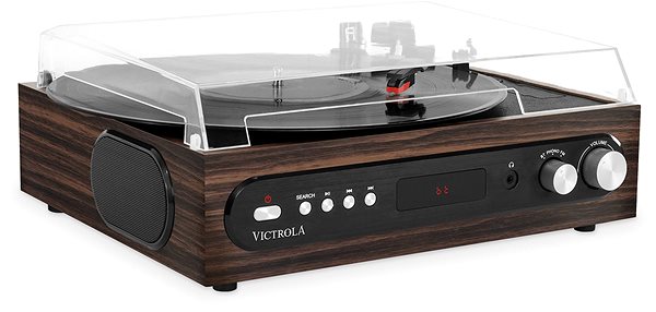 Turntable Victrola VTA-65, Brown Lateral view