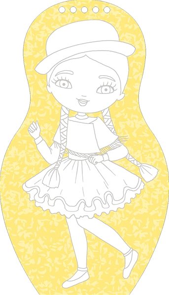 colouring page Ella & Max Dress up dolls for the carnival - colouring page .