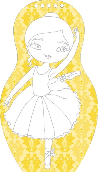colouring page Ella & Max Dress up ballerinas Emma - colouring page .