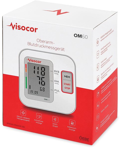 Vérnyomásmérő VISOCOR OM60 Csomagolás/doboz
