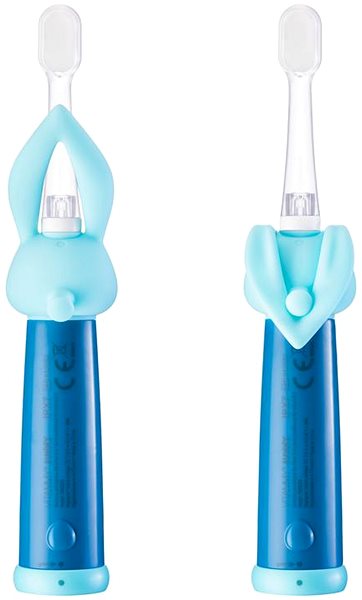 Elektrische Zahnbürste VITAMMY Hase mit LED-Licht und Nanofasern, 0-3 Jahre, blau ...