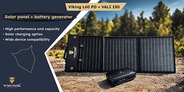 Power Bank Viking VALI150 and Viking L60 PD Solar Panel ...