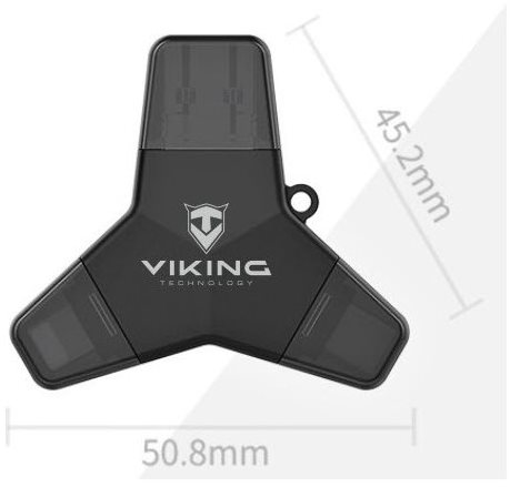 Pendrive Viking USB Flash Drive 3,0 4 az 1-ben 128 GB ezüst ...
