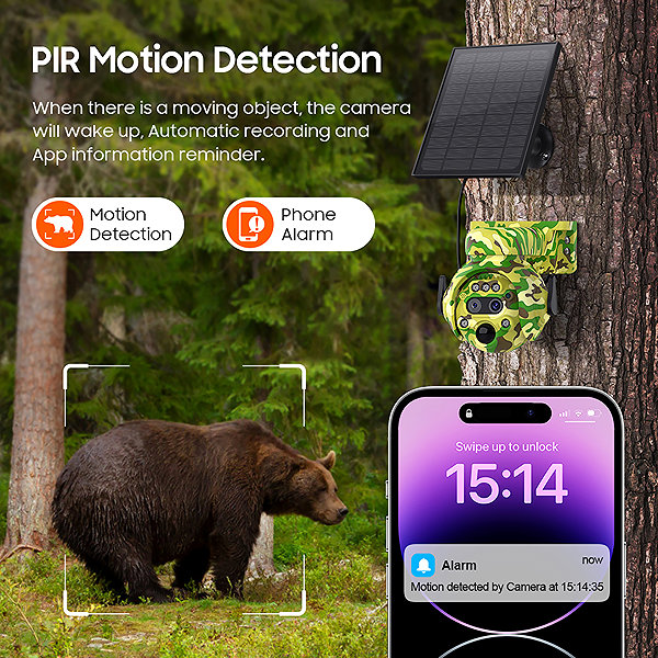 IP Camera Viking HDs04 4G Solar Camera Gray ...
