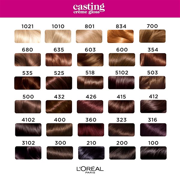 Hair Dye L'ORÉAL CASTING Creme Gloss 518 Hazelnuts Mochaccino Features/technology