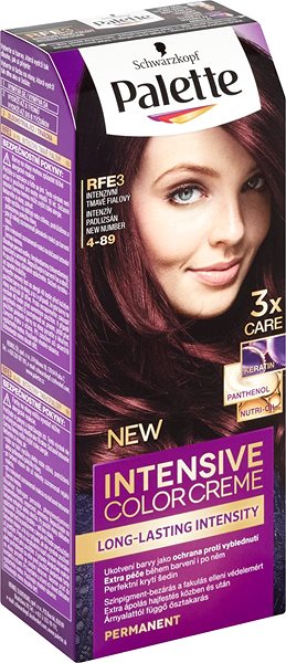 Hair Dye SCHWARZKOPF PALETTE Intensive Colour Cream 4-89 (RFE3), Intensive Aubergine Lateral view