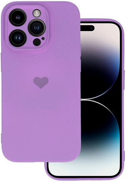 Kryt na mobil Vennus Valentínske puzdro Heart na iPhone 13 Pro Max – fialové ...