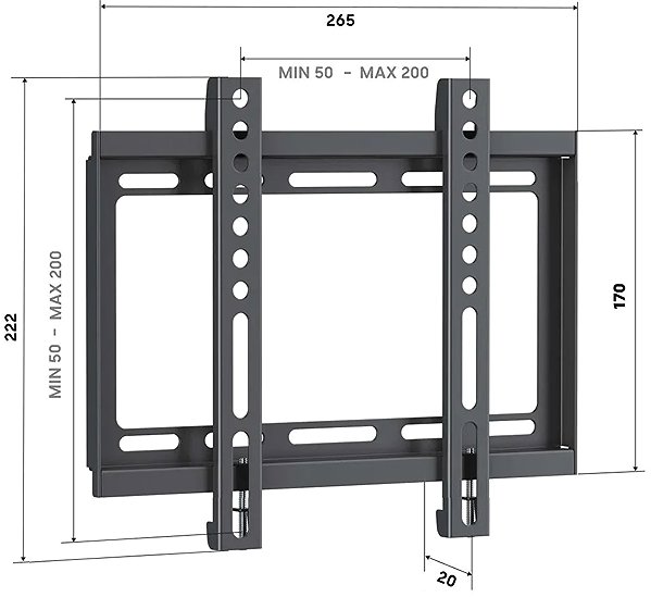 TV Mount Vogel's UP 2003 VESA 200x200 43