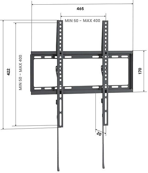 TV Mount Vogel's UP 4003 VESA 400x400 65