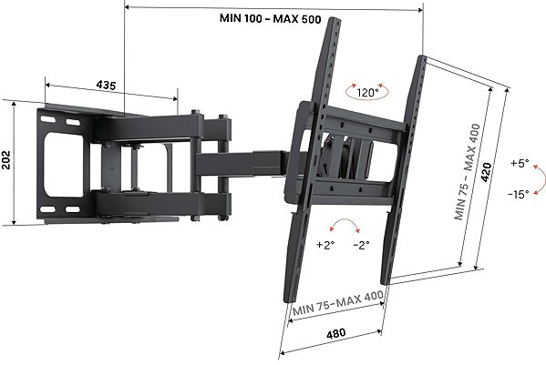 TV Mount Vogel's UP 4053 VESA 400×400 65