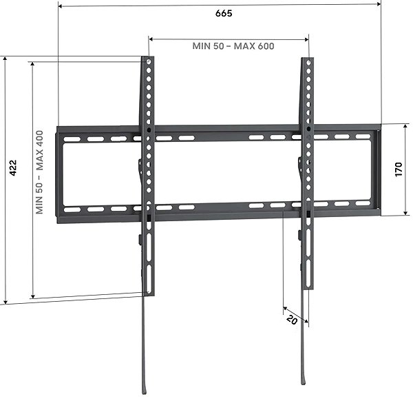 TV Mount Vogel's UP 6003 VESA 600×400 80