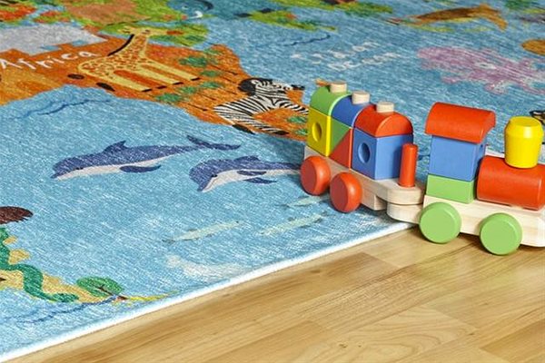 Koberec Detský koberec Torino Kids World map 80 × 120 cm ...