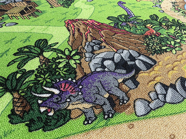 Koberec Vopi Detský koberec s dinosaurami kruh 160 cm ...