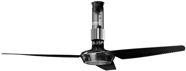 Fan Vortice ceiling fan Nordik Air Design 140 - 17 transparent ...