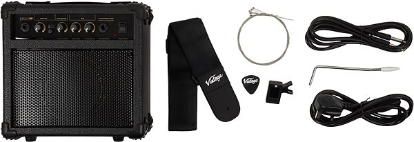 Elektrická gitara VINTAGE V60 Coaster Pack Gloss Black ...