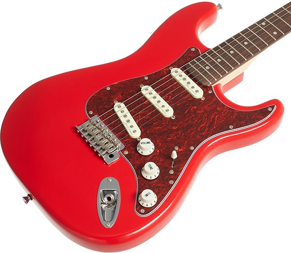 E-Gitarre VINTAGE V60 Coaster Gloss Red ...