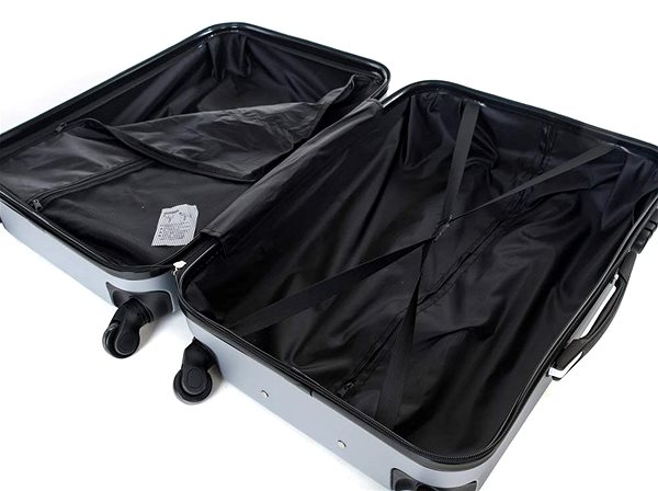 Cestovní kufr Pretty Up ABS07 na kolečnách, šedý, vel. S ...