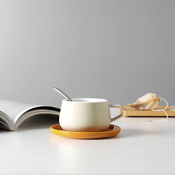 Tasse VIVA SCANDINAVIA ELLA CLASSIC Tasse mit Untertasse 250 ml gelb ...