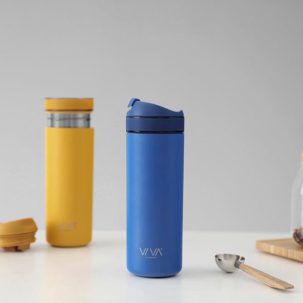 Thermal Mug VIVA SCANDINAVIA RECHARGE ANYTIME Thermo mug with infuser 460 ml royal blue ...