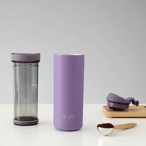 Thermal Mug VIVA SCANDINAVIA RECHARGE ANYTIME Thermal cup with infuser 460 ml purple ...