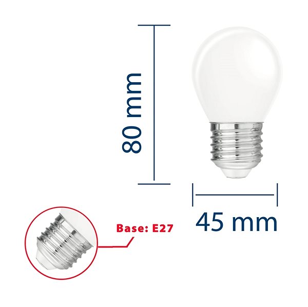 LED-Birne VELAMP OPAL FILAMENT Bulb 6 Watt - E27 - 6500K ...