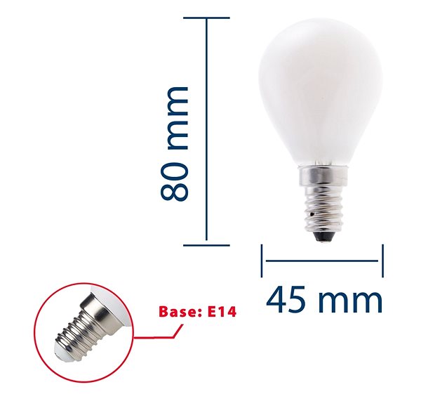 LED-Birne VELAMP OPAL FILAMENT Bulb 6 Watt - E14 - 4000K ...