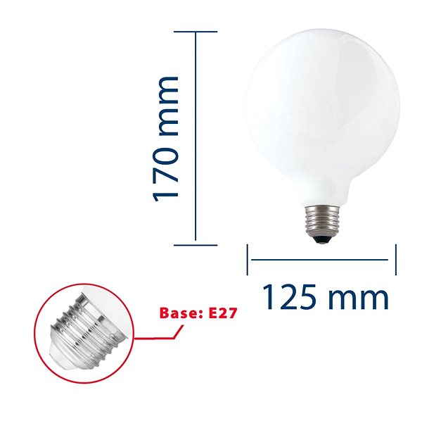 LED bulb VELAMP OPAL FILAMENT 18W, E27, 6500K .