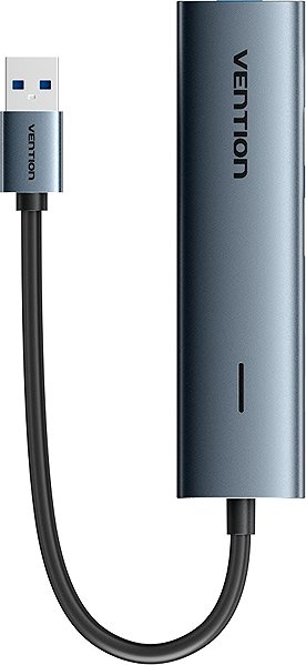 USB Hub Vention USB 3.0 to USB-C / 3x USB 3.0 Hub 0.15M Gray Aluminum Alloy Type ...