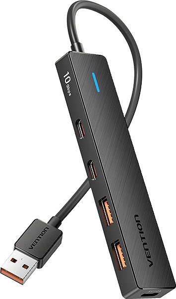 USB Hub Vention 5-in-1 USB 3.2 to 2 x USB-C / 2 x USB 3.2 Gen 2 10G Hub 0.15M Black ...