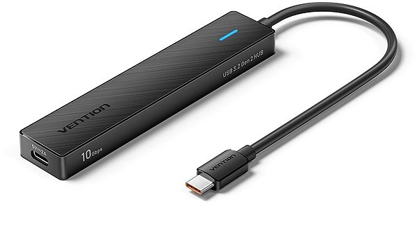 USB Hub Vention 5-in-1 USB-C to 3 x USB-C / 2 x USB 3.2 Gen 2 10G Hub 0.15M Black ...