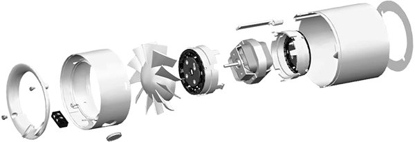 Fan Soler&Palau Silentub 100 piped inlet white ...