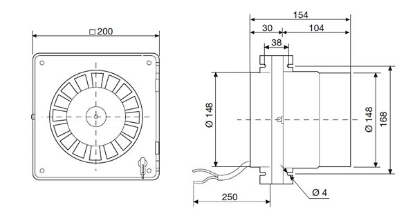 Fan Soler&Palau TDM 300 N piping white ...